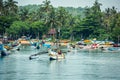 Fishing boats near Mirissa bay Royalty Free Stock Photo