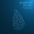 Sri Lanka network map.