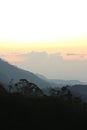Sri Lanka Ohiya Sunset & Sunrises Mountains Clouds And skies Ceylon Travel Royalty Free Stock Photo