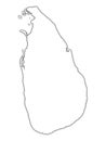 Sri Lanka outline map