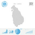 Sri Lanka People Icon Map. Stylized Vector Silhouette of Sri Lanka. Population Growth and Aging Infographics