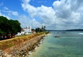 Sri Lanka ramparts, sea, mosque and lighthouse