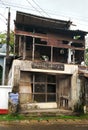 Sri lanka street. Poverty and devastation. Old ruined building