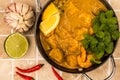 Sri Lanka Style King Prawn Curry With Lemon and Coriander Herbs