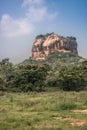 Sri Lanka travel landscape of Sigiriya Lion rock mountain unesco landmark Sri Lanka Royalty Free Stock Photo