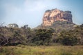 Sri Lanka travel landscape of Sigiriya Lion rock mountain unesco landmark Sri Lanka Royalty Free Stock Photo