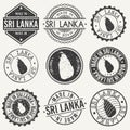 Sri Lanka Travel Stamp Made In Product Stamp Logo Icon Symbol Design Insignia.