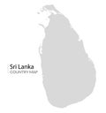 Sri Lanka vector map country silhouette travel illustration. Sri Lanka Colombo background