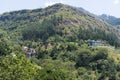 Sri Lanka, view of Nuwara Eliya from Glen Loch tea plantation over the valley