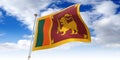 Sri Lanka - waving flag - 3D illustration