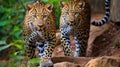 Sri Lankan leopard Panthera pardus kotiya is a leopard subspecies native to Sri Lanka. Generative AI