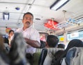 Sri Lankan people inside public bus