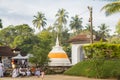 Sri Lankan people visiting Temple Of The Sacred Tooth Relic Royalty Free Stock Photo