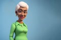 Sri Lankan senior woman looking at you in 3D render style, Generative AI