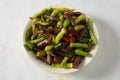 Sri Lankan Style Long beans stir-fry salad recipe concept
