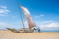 Sri Lankan traditional fishing catamarans Royalty Free Stock Photo