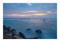 Sri Lankan Traditional Stilt Fishing Seascape