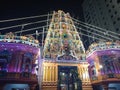 Sri Maha Mariamman Temple night view with lights