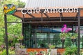 Sri Sa Ket, Thailand - Augus, 2018: Cafe Amazon logo on Augus 13 Royalty Free Stock Photo