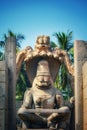 Sri Ugra Narasimha statue temple hampi Royalty Free Stock Photo