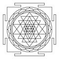 Sri Yantra, Shri Yantra or Shri Chakra, a mystical Hindu diagram Royalty Free Stock Photo