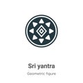 Sri yantra vector icon on white background. Flat vector sri yantra icon symbol sign from modern geometry collection for mobile Royalty Free Stock Photo