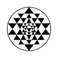 Sri Yantra vector symbol Royalty Free Stock Photo