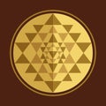 Sri Yantra vector symbol Royalty Free Stock Photo