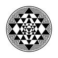 Sri Yantra vector symbol