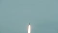Sriharikota, Andhra Pradesh / India - July 22 2019: Video of the Chandrayan 2 satellite launch from the viewing gallery at Satish