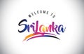 SriLanka Welcome To Message in Purple Vibrant Modern Colors.