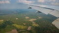 Srilankan airline plane flying through Srilanka Royalty Free Stock Photo