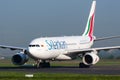SriLankan Airlines Airbus A330-200 4R-ALB passenger plane arrival and landing at Paris Charles de Gaulle Airport Royalty Free Stock Photo