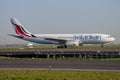 SriLankan Airlines Airbus A330-200 4R-ALB passenger plane arrival and landing at Paris Charles de Gaulle Airport Royalty Free Stock Photo