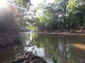 Srilankan beautiful river in Kabilitta Dewalaya Kubukkan Oya