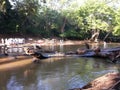 Srilankan beautiful river in Kabilitta Dewalaya Kubukkan Oya Royalty Free Stock Photo