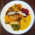 Srilankan cuisine rice&curry Royalty Free Stock Photo