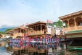 Srinagar, India - April 25, 2017 : Lifestyle in Dal lake, People living in 'House boat ' and using small boat 'Shikara ' for