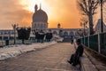 View of Hazratbal Shrine or Dargah Sharif at Srinagar, Kashmir, India Royalty Free Stock Photo