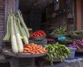 SRINAGAR Kashmir India vegetable shop in Srinagar Jammu and Kashmir India Royalty Free Stock Photo