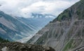 The Srinagar-Leh Road with valley in Northern India Royalty Free Stock Photo