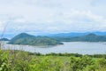 Srinagarind Dam at view point in Si Sawat District, Kanchanaburi Province Royalty Free Stock Photo