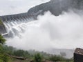 Srisailam dam waterflow Royalty Free Stock Photo