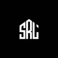 SRL letter logo design on BLACK background. SRL creative initials letter logo concept. SRL letter design