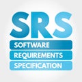 SRS - Software Requirements Specification acronym, technology concept background