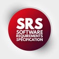 SRS - Software Requirements Specification acronym, technology concept background