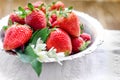 Srtawberry, fresh organic strawberies nd flower jasmine