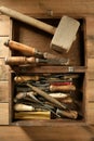 Srtist hand tools for handcraft works Royalty Free Stock Photo