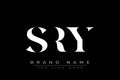 SRY abstract letter logo design Royalty Free Stock Photo