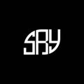 SRY letter logo design on black background. SRY creative initials letter logo concept. SRY letter design